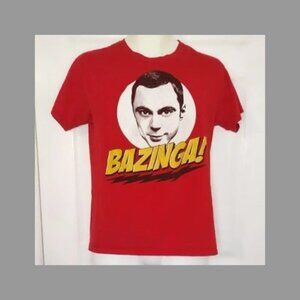 The Big Bang Theory T-Shirt Bazinga! W/Sheldon Face New Ripple Junction